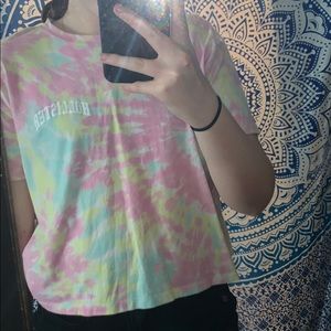 tie die hollister crop top